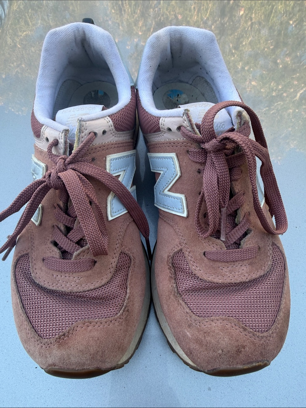 New Balance Dusty Rose Suede & Mesh Sneakers